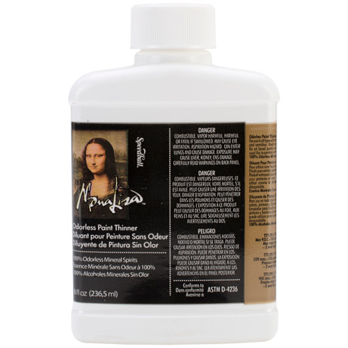 3 Pack - Speedball Mona Lisa Odorless Paint Thinner-8oz - 90008 - 081093900088