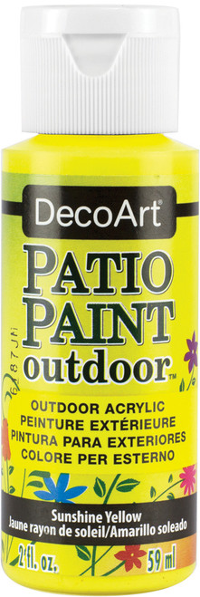 6 Pack - DecoArt Patio Paint 2oz-Sunshine Yellow - DCP-6 - 016455698365