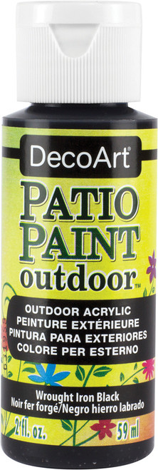 6 Pack - DecoArt Patio Paint 2oz-Wrought Iron Black - DCP-21 - 016455698532