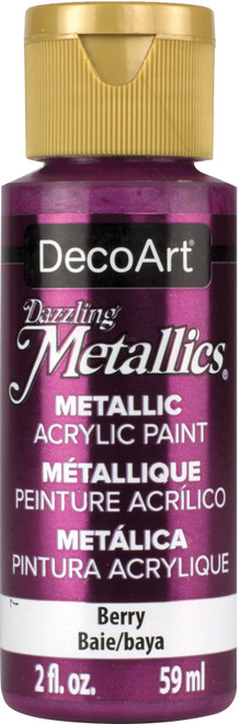 6 Pack - DecoArt Dazzling Metallics Acrylic Paint 2oz-Berry - DM-DA320 - 766218074539