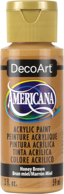 6 Pack - DecoArt Americana Acrylic Paint 2oz-Honey Brown - Opaque - DA-163 - 016455263303