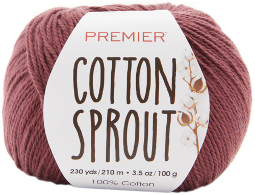 3 Pack - Premier Yarns Cotton Sprout Yarn-Cranberry - 1149-1 - 847652095738 3 Pack - Premier Yarns Cotton Sprout Yarn-Cranberry - 1149-1 - 847652095738