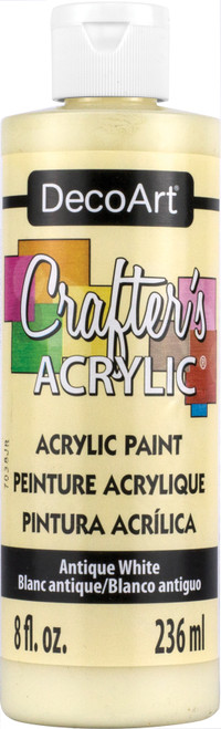 3 Pack - DecoArt Crafter's Acrylic All-Purpose Paint 8oz-Antique White - DCA9-03 - 766218032195