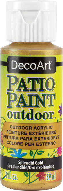 6 Pack - DecoArt Patio Paint 2oz-Splendid Gold - DCP-84 - 766218075680