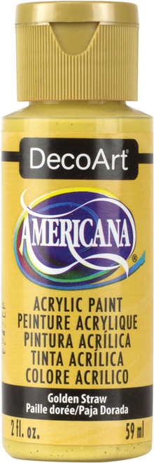 6 Pack - DecoArt Americana Acrylic Paint 2oz-Golden Straw - Opaque - DA-168 - 016455268308