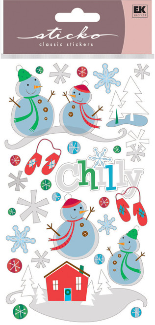 6 Pack - Sticko Stickers-Chilly Snowmen - PJFCLS01 - 015586835236