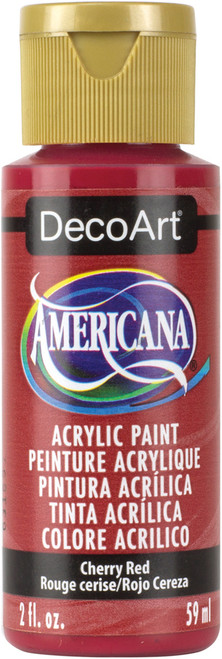 6 Pack - DecoArt Americana Acrylic Paint 2oz-Cherry Red - Semi-Opaque - DA-159 - 016455259306 6 Pack - DecoArt Americana Acrylic Paint 2oz-Cherry Red - Semi-Opaque - DA-159 - 016455259306