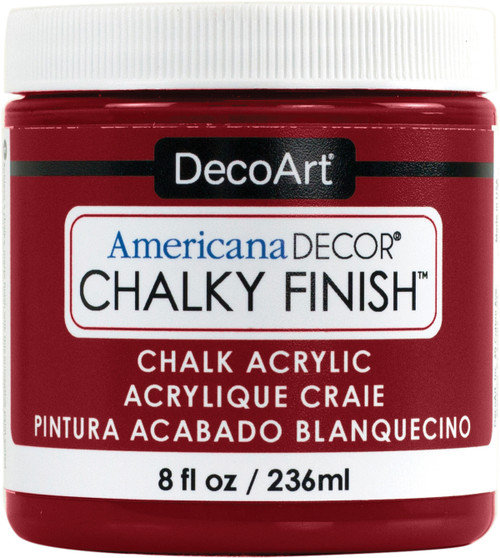 3 Pack - DecoArt Americana Chalky Finish Paint 8oz-Rouge - ADC-07 - 766218072276