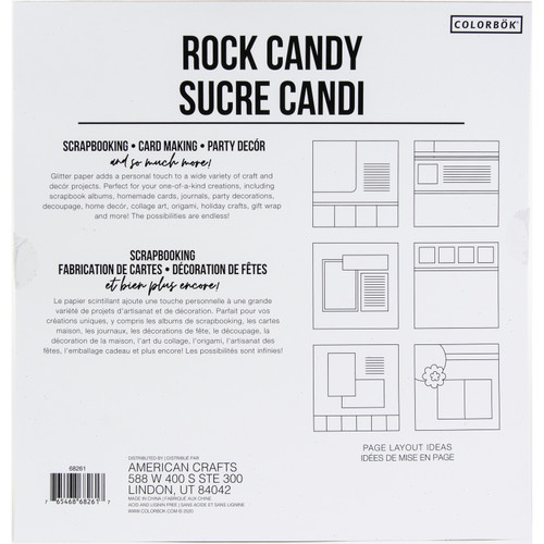 3 Pack - Colorbok Specialty Paper Pad 12"X12" 10/Pkg-Glitter Rock - 68261