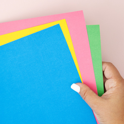 3 Pack Colorbok Textured Cardstock Pad 12"X12" 30/Pkg-Primary Pizazz 61192