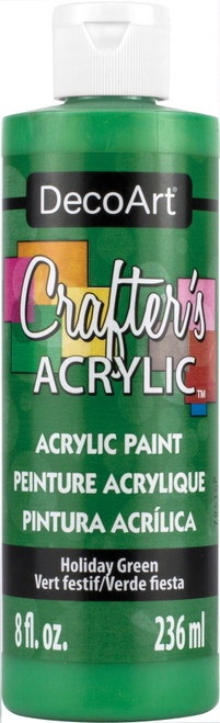 3 Pack - DecoArt Crafter's Acrylic All-Purpose Paint 8oz-Holiday Green - DCA9-104 - 766218032225
