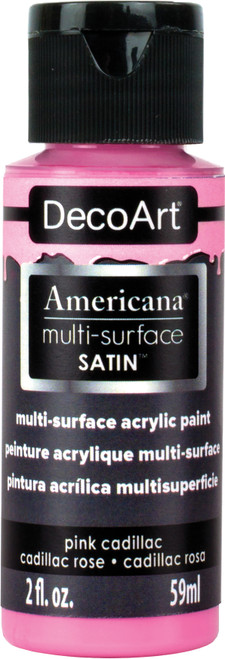 6 Pack - DecoArt Americana Multi-Surface Satin Acrylic Paint 2oz-Pink Cadillac - DA5-30-03 - 766218065193