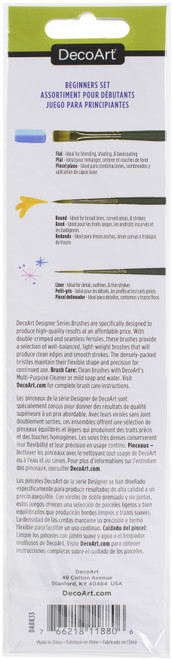 3 Pack - DecoArt Designer Series Brushes-Beginner Set - DABK33-K 3 Pack - DecoArt Designer Series Brushes-Beginner Set - DABK33-K
