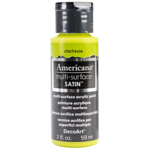 6 Pack - DecoArt Americana Multi-Surface Satin Acrylic Paint 2oz-Chartreuse - DA5-30-17 - 766218065339