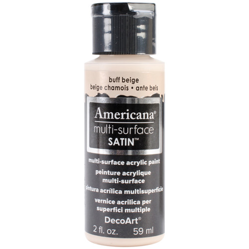 6 Pack - DecoArt Americana Multi-Surface Satin Acrylic Paint 2oz-Buff Beige - DA5-30-09 - 766218065254