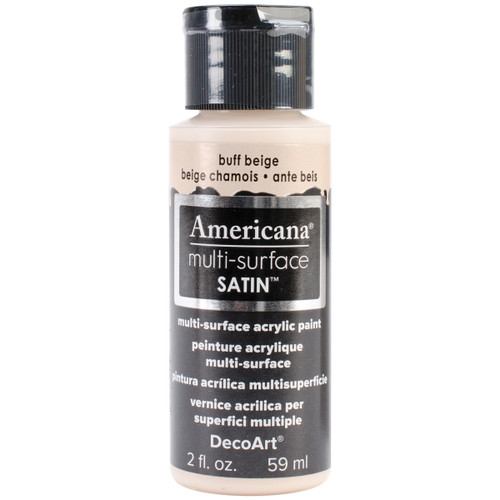 6 Pack - DecoArt Americana Multi-Surface Satin Acrylic Paint 2oz-Buff Beige - DA5-30-09 - 766218065254