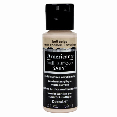 6 Pack - DecoArt Americana Multi-Surface Satin Acrylic Paint 2oz-Buff Beige - DA5-30-09 - 766218065254