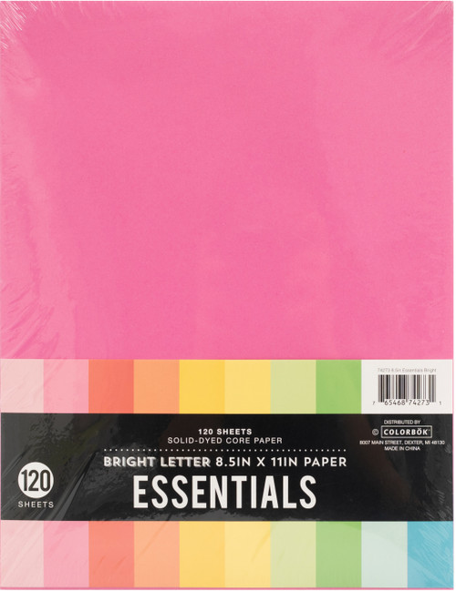 3 Pack - Colorbok Essentials Cardstock 8.5"X11" 120/Pkg-Bright - 74273 - 765468742731