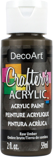 6 Pack - DecoArt Crafter's Acrylic All-Purpose Paint 2oz-Raw Umber - DCA-136 - 766218065025