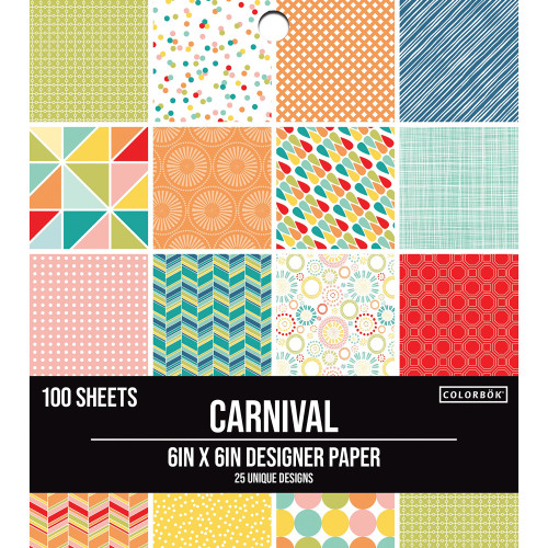 3 Pack - Colorbok Single-Sided Printed Cardstock 6"X6" 100/Pkg-Carnival - 71854 - 765468718545