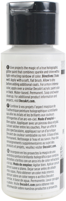6 Pack - DecoArt Holographic Illusions Paint 2oz-Crystal Ball - DHG2OZ-01