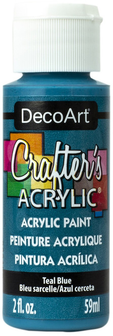 6 Pack - DecoArt Crafter's Acrylic All-Purpose Paint 2oz-Teal Blue - DCA-158 - 766218115461