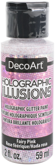 6 Pack - DecoArt Holographic Illusions Paint 2oz-Fairy Pink - DHG2OZ-02 - 766218122551