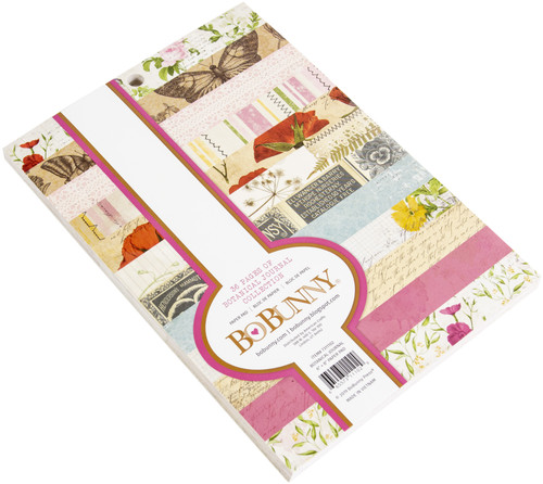 3 Pack - BoBunny Single-Sided Paper Pad 6"X8" 36/Pkg-Botanical Journal, 12 Designs/3 Each - 7311102