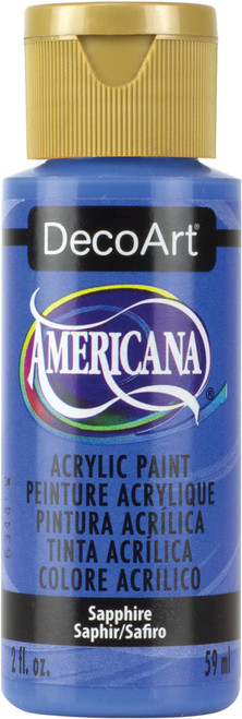 6 Pack - DecoArt Americana Acrylic Paint 2oz-Sapphire - Opaque - DA-099 - 016455199305