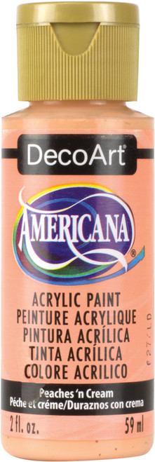 6 Pack - DecoArt Americana Acrylic Paint 2oz-Peaches 'n Cream - Opaque - DA-023 - 016455123300 6 Pack - DecoArt Americana Acrylic Paint 2oz-Peaches 'n Cream - Opaque - DA-023 - 016455123300