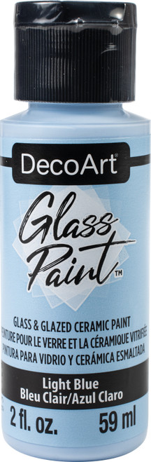 6 Pack DecoArt Glass Paint 2oz-Light Blue DGP2OZ-10 - 766218123428