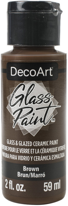 6 Pack - DecoArt Glass Paint 2oz-Brown - DGP2OZ-13 - 766218123459
