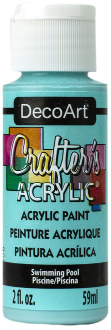 6 Pack - DecoArt Crafter's Acrylic All-Purpose Paint 2oz-Swimming Pool - DCA-159 - 766218115478