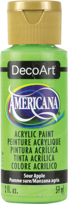6 Pack - DecoArt Americana Acrylic Paint 2oz-Sour Apple - Semi-Opaque - DA-275 - 766218036636