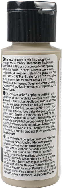 6 Pack - DecoArt Glass Paint 2oz-Beige - DGP2OZ-15