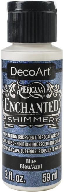 6 Pack - DecoArt Americana Enchanted Shimmer Paint 2oz-Blue - DES2OZ-04 - 766218122117