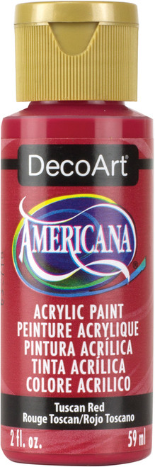 6 Pack - DecoArt Americana Acrylic Paint 2oz-Tuscan Red - Semi-Opaque - DA-265 - 766218034229 6 Pack - DecoArt Americana Acrylic Paint 2oz-Tuscan Red - Semi-Opaque - DA-265 - 766218034229