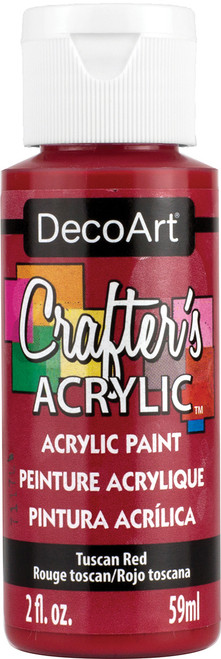 6 Pack - DecoArt Crafter's Acrylic All-Purpose Paint 2oz-Tuscan Red - DCA-126 - 766218038159