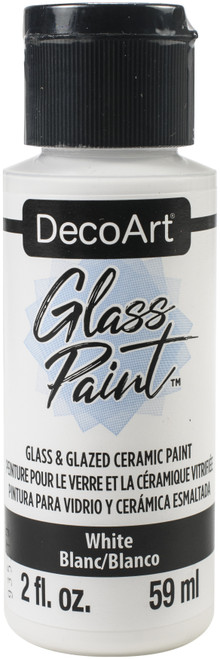6 Pack - DecoArt Glass Paint 2oz-White - DGP2OZ-01 - 766218123336 6 Pack - DecoArt Glass Paint 2oz-White - DGP2OZ-01 - 766218123336