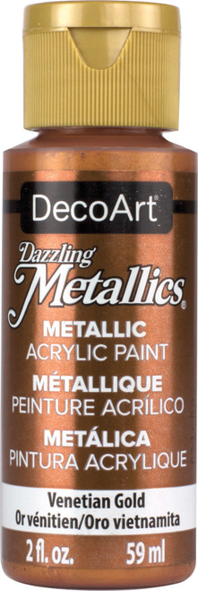 6 Pack - DecoArt Dazzling Metallics Acrylic Paint 2oz-Venetian Gold - DM-DA072 - 016455172308 6 Pack - DecoArt Dazzling Metallics Acrylic Paint 2oz-Venetian Gold - DM-DA072 - 016455172308