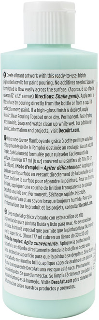 3 Pack - DecoArt FluidArt Ready-To-Pour Acrylic Paint 8oz-Mint Green - DFA-24