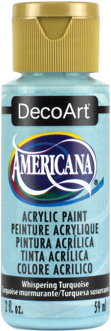 6 Pack - DecoArt Americana Acrylic Paint 2oz-Whispering Turquoise - Opaque - DA-305 - 766218060341