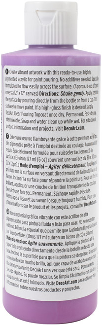 3 Pack - DecoArt FluidArt Ready-To-Pour Acrylic Paint 8oz-Bright Violet - DFA-28