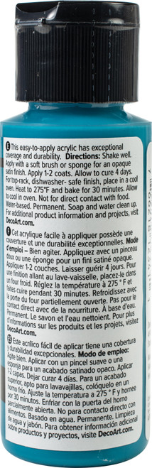 6 Pack - DecoArt Glass Paint 2oz-Turquoise - DGP2OZ-09