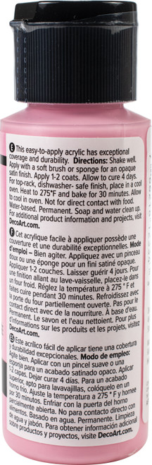 6 Pack - DecoArt Glass Paint 2oz-Pink - DGP2OZ-02