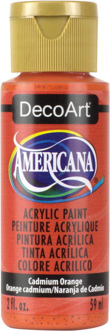 6 Pack - DecoArt Americana Acrylic Paint 2oz-Cadmium Orange - Transparent - DA-014 - 016455114308