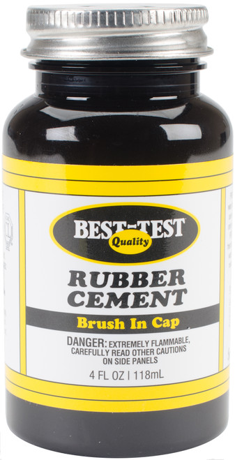 6 Pack - Speedball Best-Test Brush In Cap Rubber Cement-4oz - R148 - 089665001485 6 Pack - Speedball Best-Test Brush In Cap Rubber Cement-4oz - R148 - 089665001485