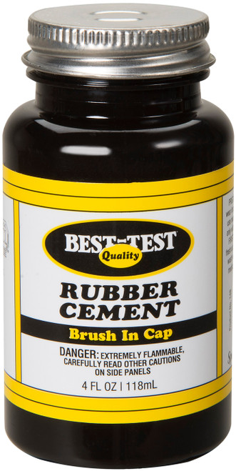 6 Pack - Best-Test Brush In Cap Rubber Cement-4oz - R148 6 Pack - Best-Test Brush In Cap Rubber Cement-4oz - R148