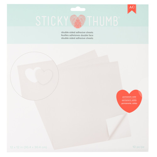 Sticky Thumb Double-Sided Adhesive Sheets 12"X12" 10/Pkg-Clear - 60000320 - 633356619093
