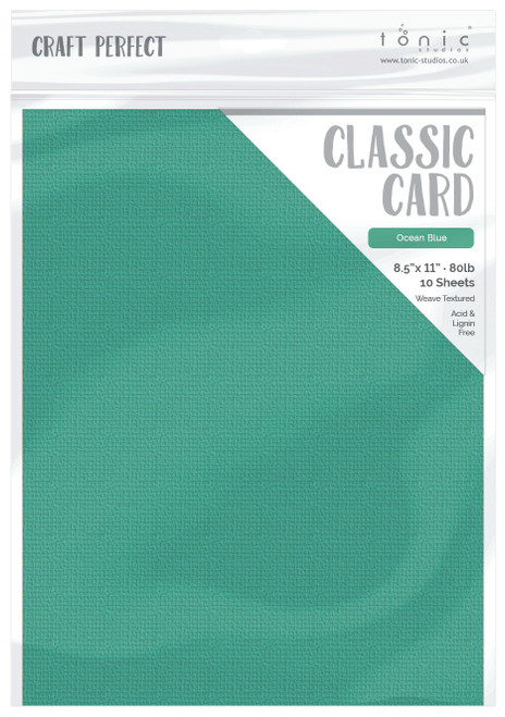 Craft Perfect Weave Textured Classic Card 8.5"X11" 10/Pkg-Ocean Blue - CARD 8-9640E - 818569026405 Craft Perfect Weave Textured Classic Card 8.5"X11" 10/Pkg-Ocean Blue - CARD 8-9640E - 818569026405
